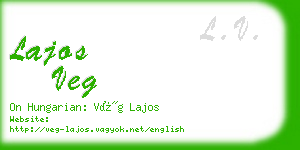 lajos veg business card